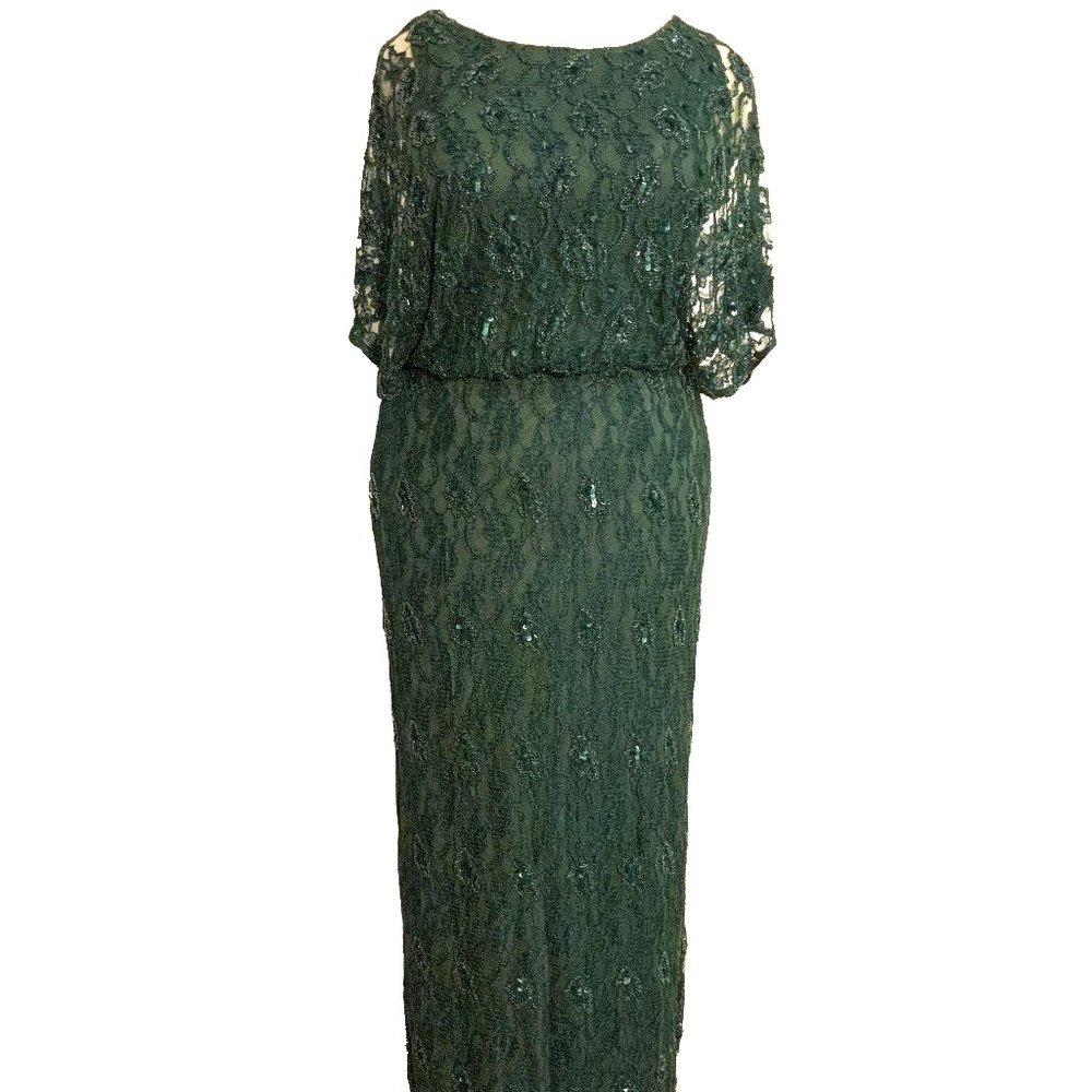 Hunter Green beaded gown